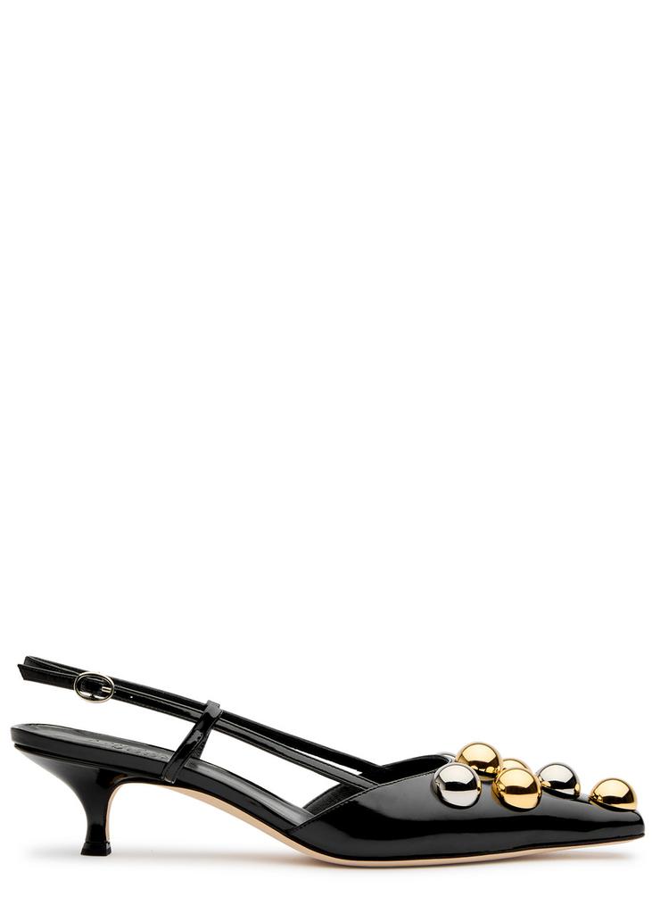 A.W.A.K.E MODE Rita 65 embellished leather slingback pumps