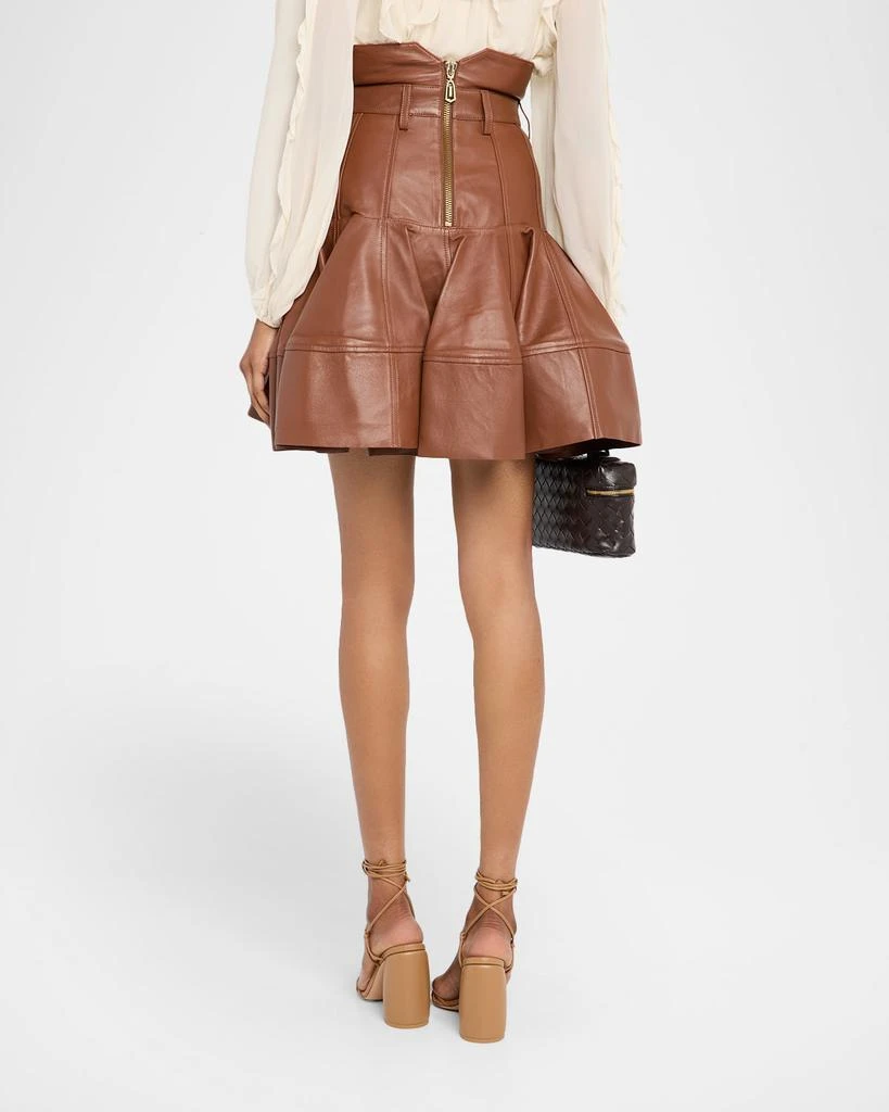 Zimmermann Hypnotic Leather Mini Skirt 3
