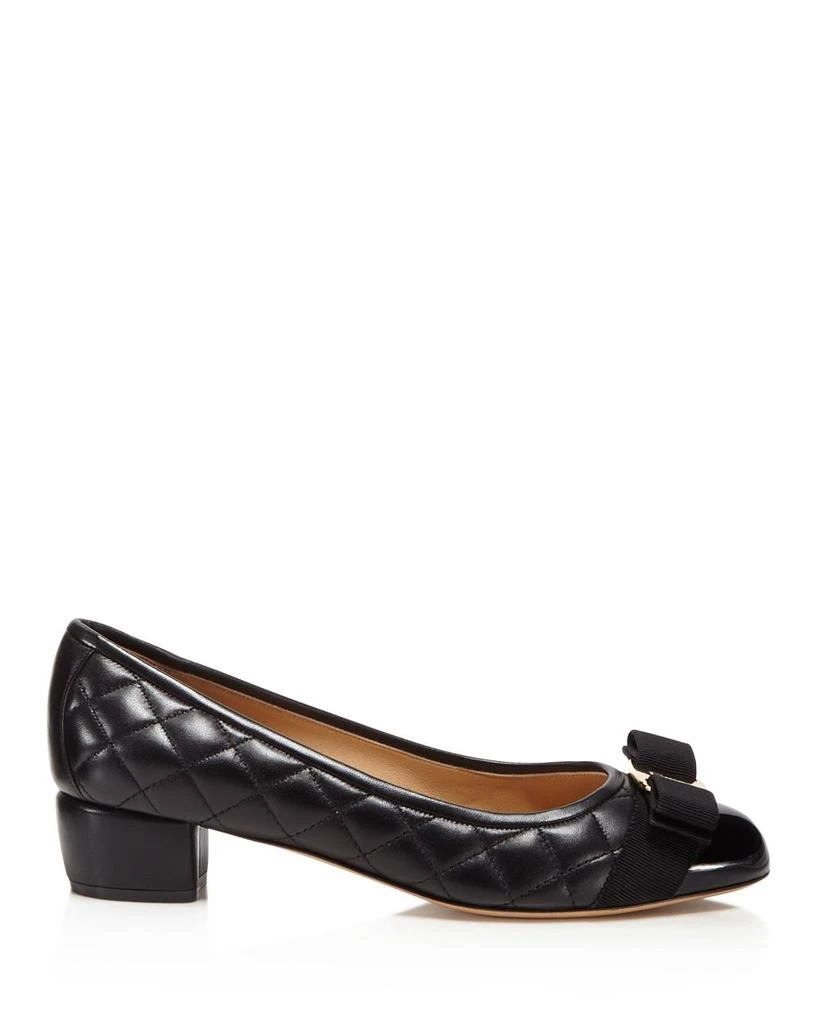 Salvatore Ferragamo Women's Vara Quilted Low-Heel Pumps 2