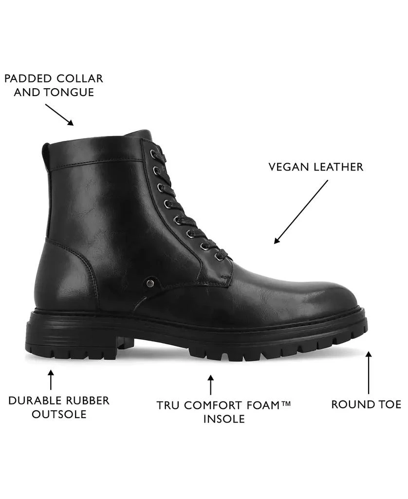 Vance Co. Men's Denver Tru Comfort Foam Plain Toe Lace-Up Ankle Boots 8