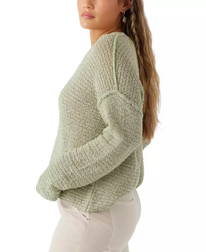 O'Neill Juniors' Marina Cotton Exposed-Seam Dropped-Shoulder Sweater 2