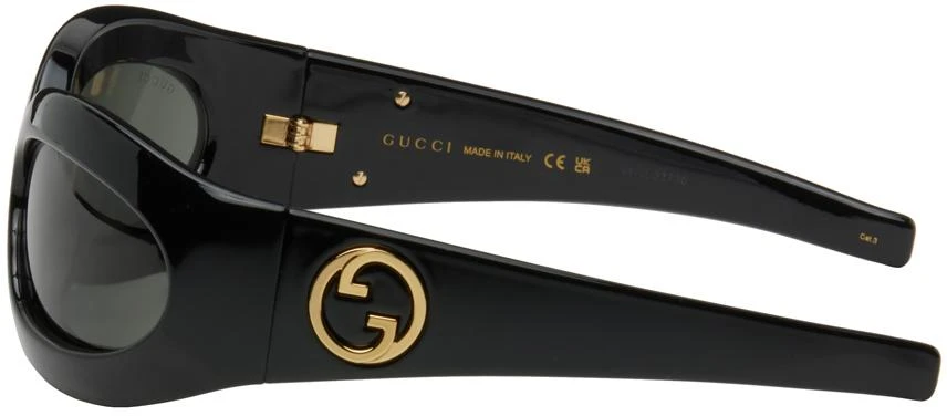 Gucci Black Oval Sunglasses 3