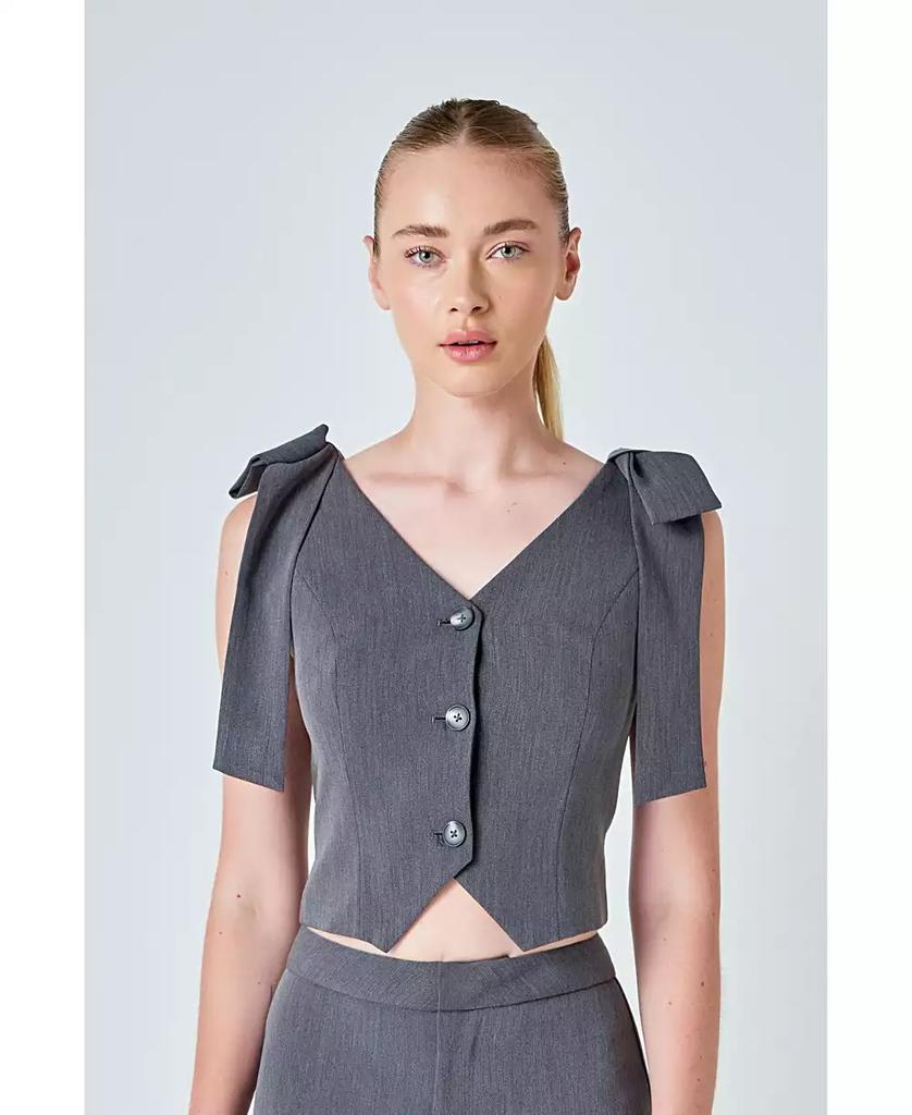 Endless Rose Women's Bow-Tie Strap Vest