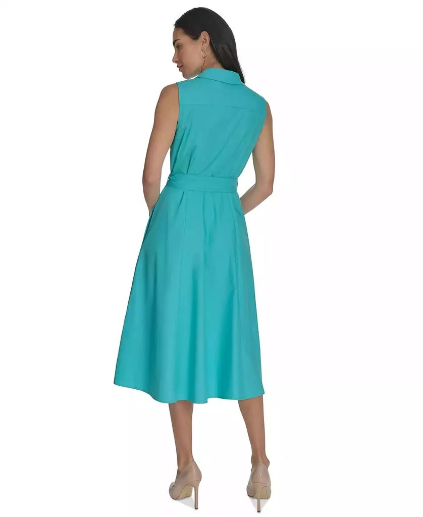 Calvin Klein Women's Cotton Tie-Waist Sleeveless Dress 5