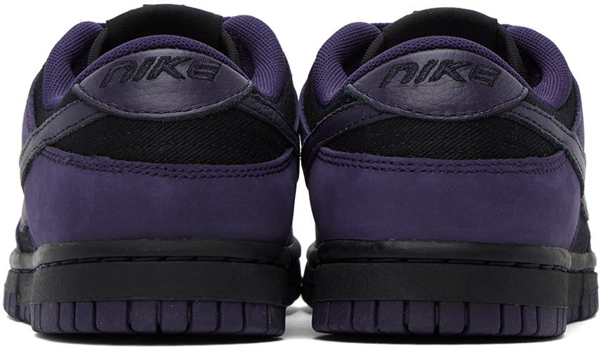 NIKE Purple & Black Dunk Low LX Sneakers