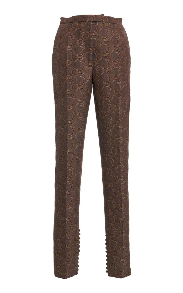 Dries Van Noten Dries Van Noten Pandoris Jacquard Flared-Leg Pants - Moda Operandi 1