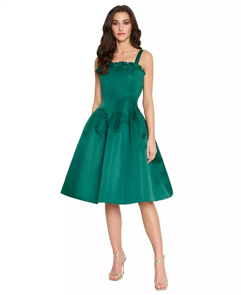 Tahari Women's Ruffle Corset-Bodice Fit & Flare Dress 1