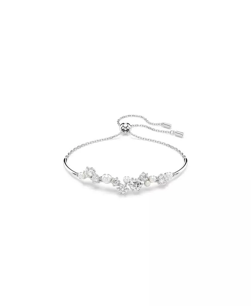Swarovski Constella Round Cuts White Rhodium Plated Bangle Bracelet