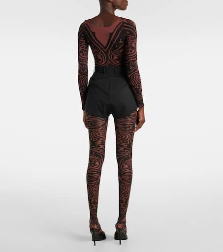 Wolford x Etro Tattoo paisley bodysuit 3
