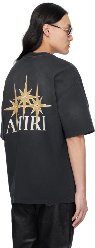 国内発送■AMIRI■AMIRI STARBURST OVERSIZED TEE AMIRI Black 'Amiri' Starburst Oversized T-shirt - T-Shirts