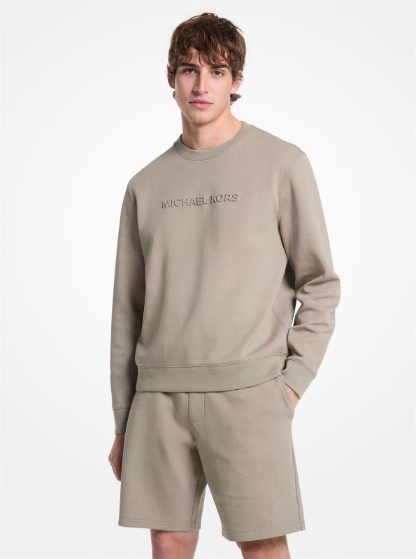 Michael Kors Logo Embossed Cotton Blend Sweater