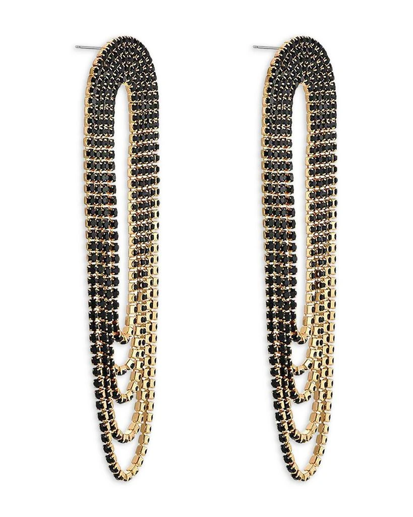 Ettika Jewelry Draped Arc Fringe Earrings in 18K Gold Plated 3