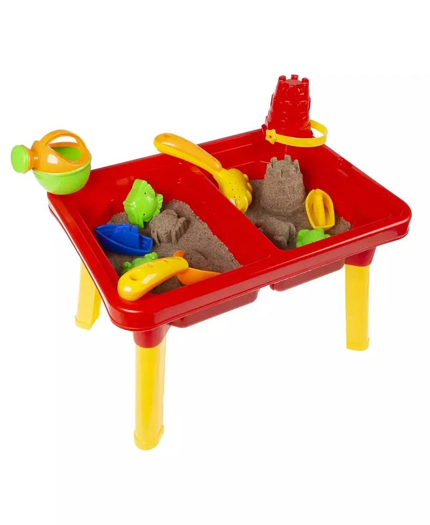 Trademark Global Hey Play Water Or Sand Sensory Table With Lid And Toys - Portable Covered Activity Playset For The Beach, Backyard Or Classroom 8