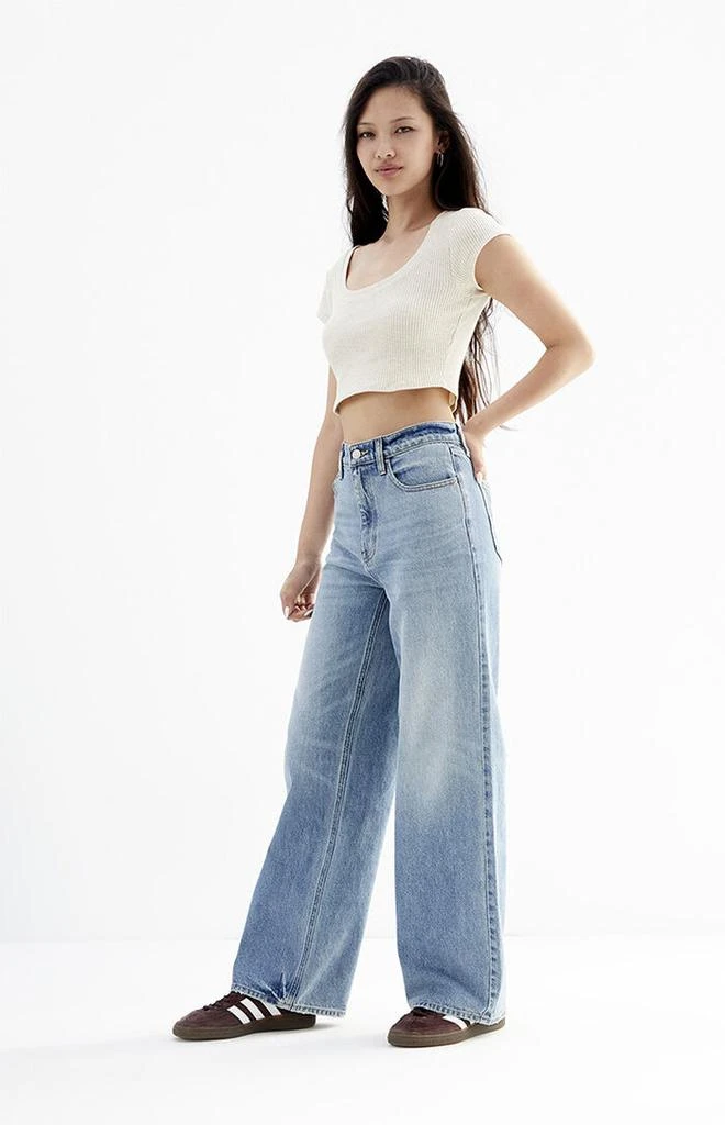 PacSun Cali Medium Indigo Baggy Boyfriend Jeans 6