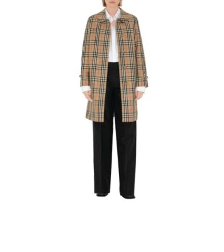 Car coat midi in gabardine doppiata main image 0