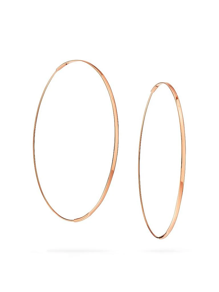 LANA Large Flat Magic 14K Rose Gold Hoop Earrings/2.5" 1