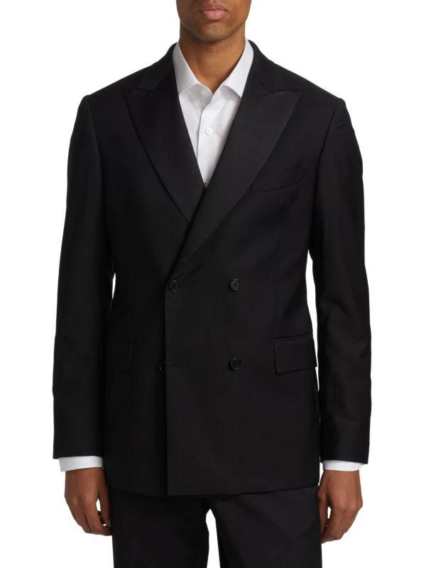 Saks Fifth Avenue Slim Fit Double Breasted Dinner Jacket 1