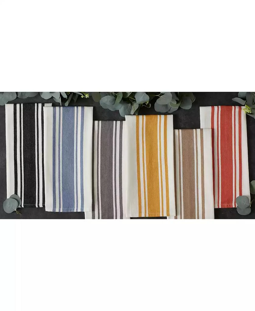 Design Imports Everyday Kitchen Dishtowel Collection Large Chef Stripe Tea Towel, 18x28", Honey Gold, 3 Count 5