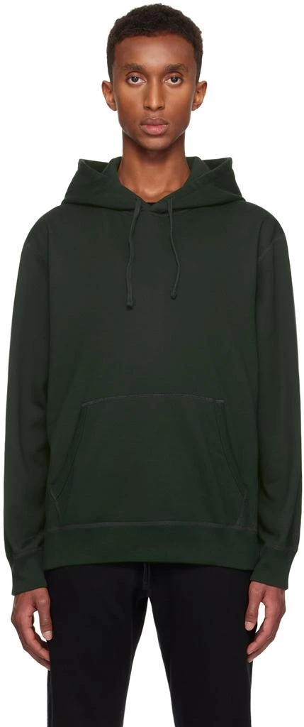 REIGNING CHAMP Green Midweight Terry Standard Hoodie 1