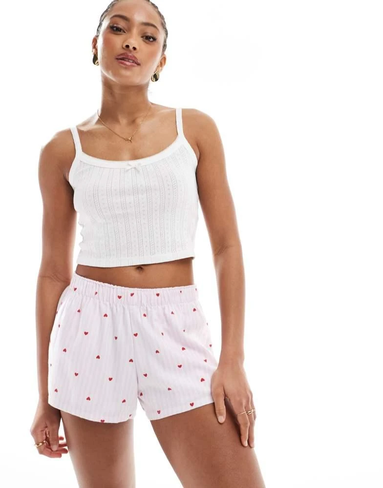 HOLLISTER Hollister nightwear low rise baggy flannel boxer short with logo waistband in red gingham 2