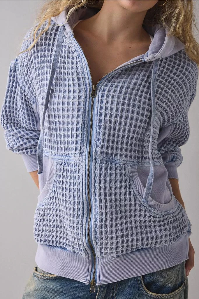 BDG BDG Field Day Waffle Knit Zip-Up Hoodie Sweatshirt 4