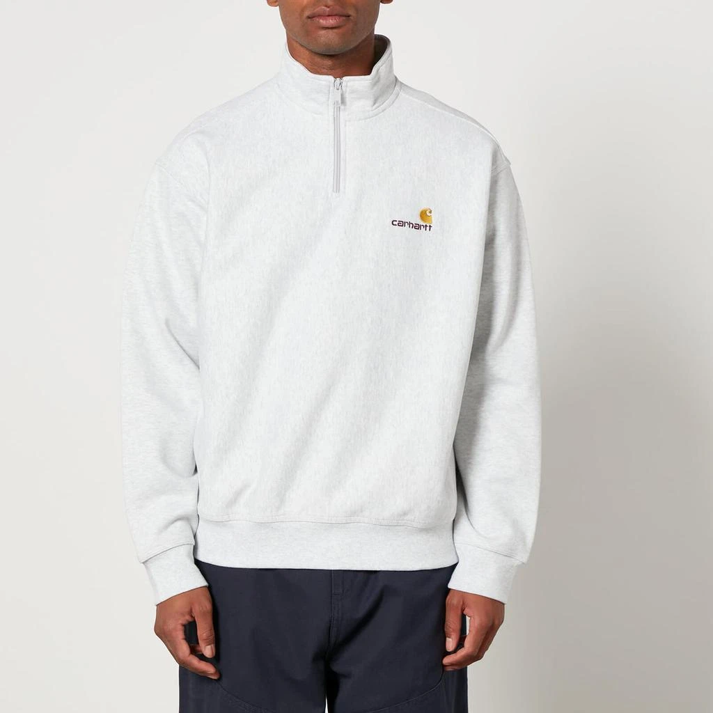 Carhartt WIP Carhartt WIP Half Zip American Script Cotton-Blend Jersey Sweatshirt 1