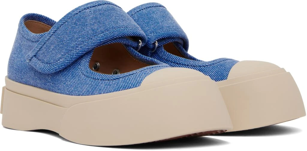 Marni Blue Pablo Mary Jane Ballerina Flats 4
