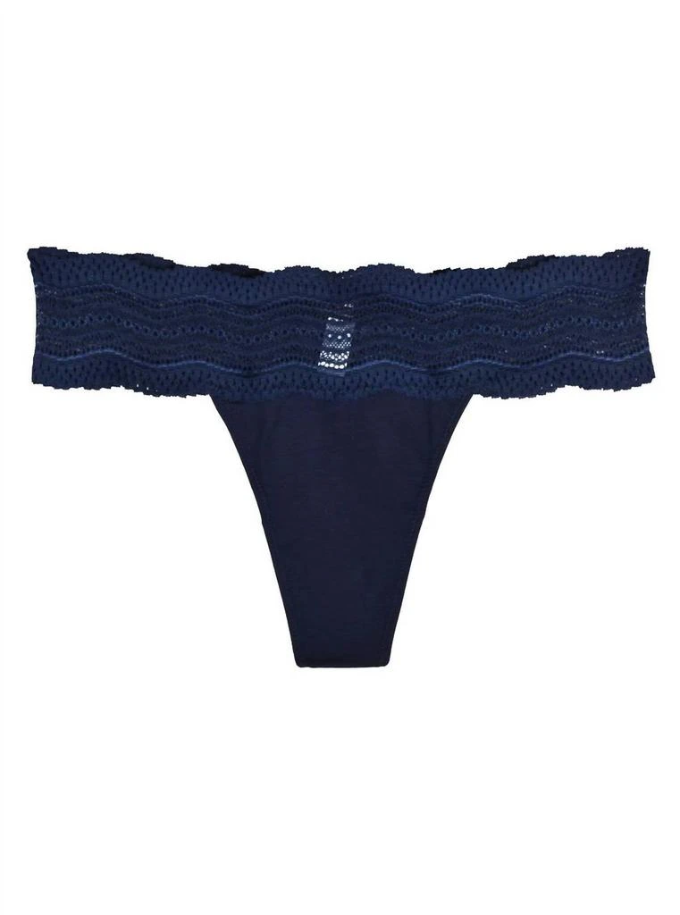 Cosabella Women's Dolce Thong Panty In Navy Blue 1