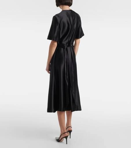 Altuzarra Honey belted silk satin midi dress 3