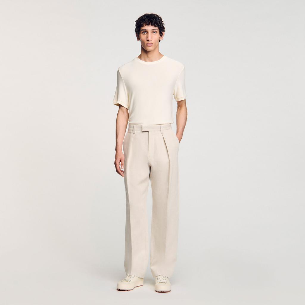 Sandro Wide-leg trousers with creases