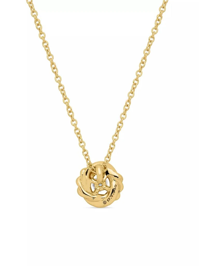 David Yurman Petite Infinity Pendant Necklace in 18K Yellow Gold with Diamonds, 8mm 4