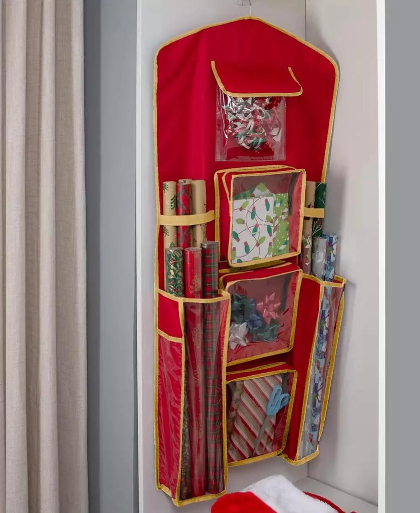 Simplify 8 Compartment Hanging Holiday Gift Wrap Organizer 7