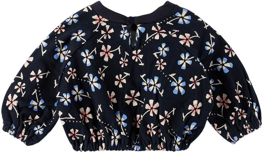 Marni Baby Navy Floral Print Sweatshirt 2