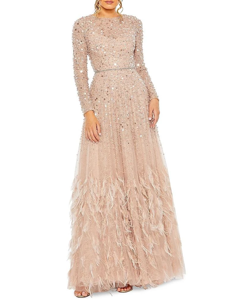 saks fifth avenue petite evening dresses Mac Duggal Petite Sequin-Embellished Fit & Flare Gown - Dresses & Skirts -  Free Shipping