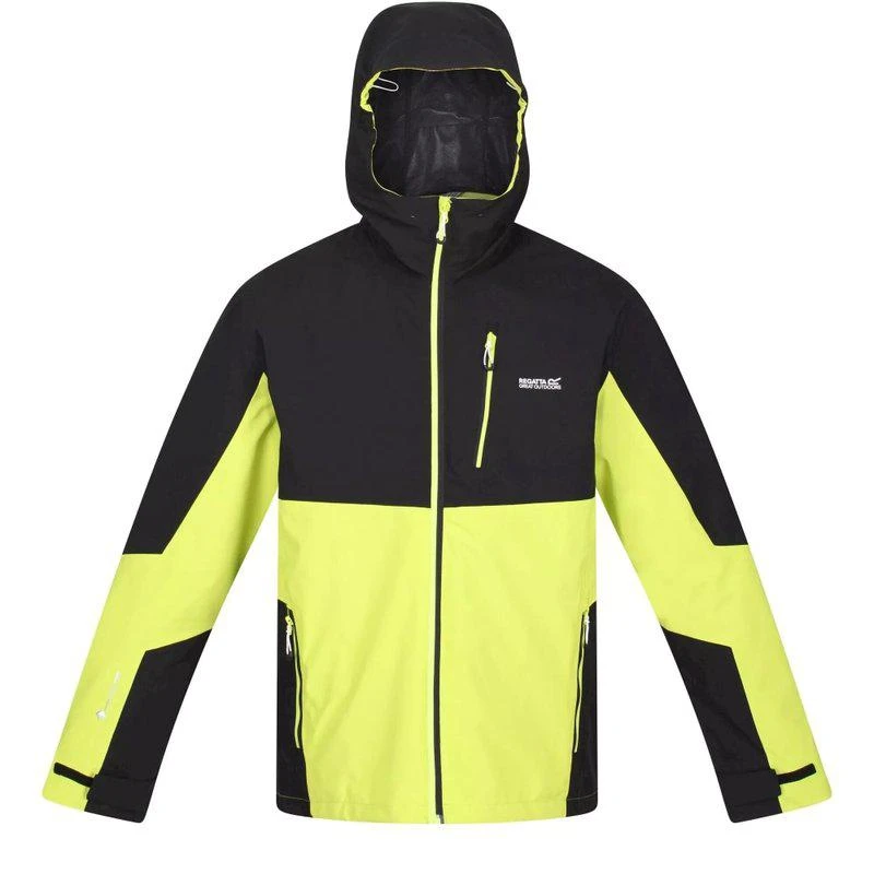 Regatta Mens Wentwood VII 3 In 1 Waterproof Jacket Black/Bright Kiwi