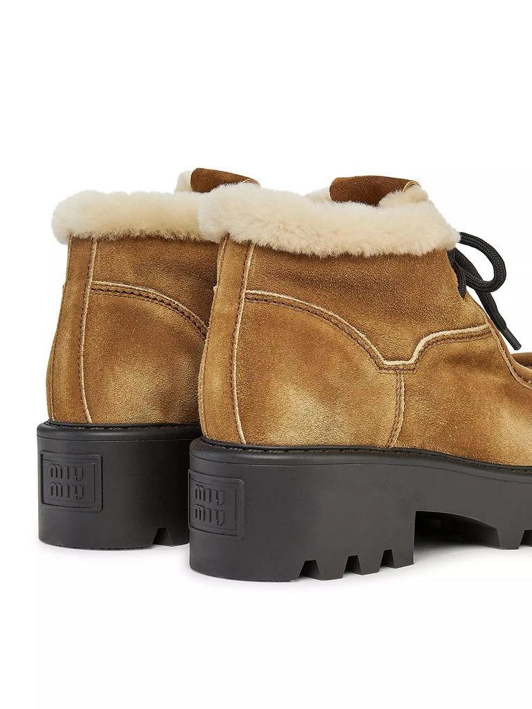 Miu Miu Shearling Wallaby Leather Booties 3