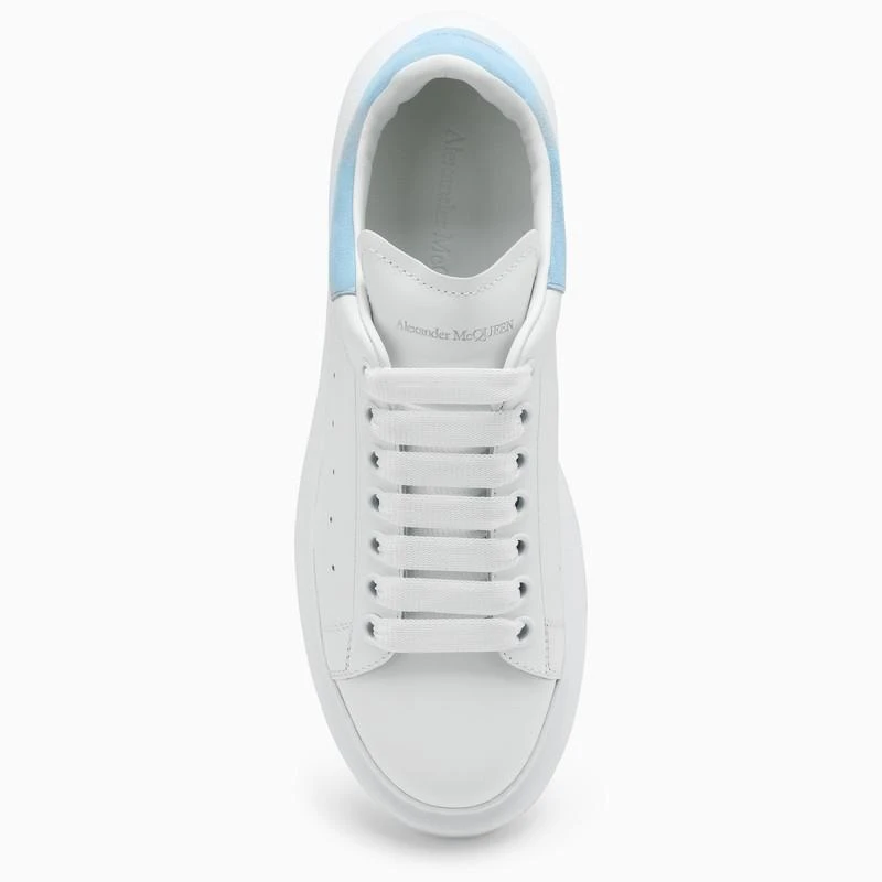 Alexander McQueen White and power blue Oversized sneakers 3