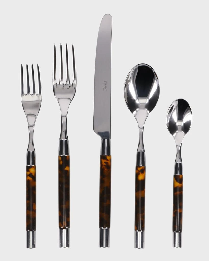 Capdeco Conty 5-Piece Place Setting, Tortoise