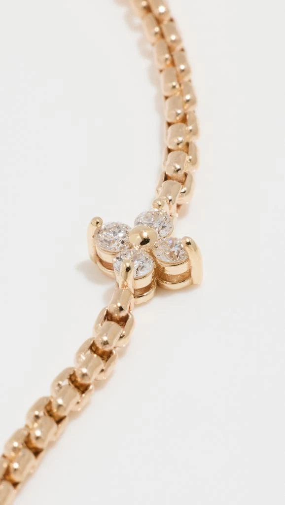 Zoe Chicco 14k Gold Quad Prong Set Chain Bracelet 4