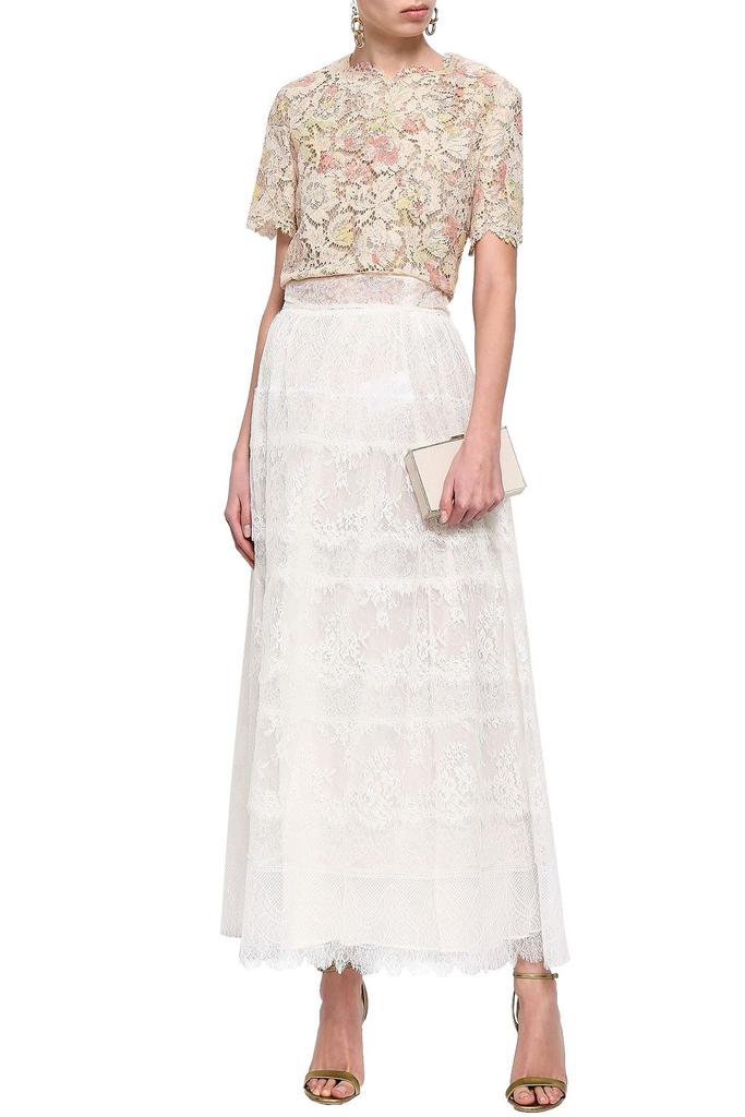 Valentino Tiered lace maxi skirt