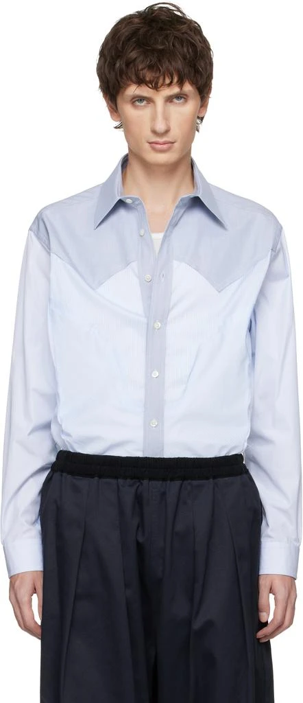 MAISON MARGIELA Blue Paneled Shirt 1