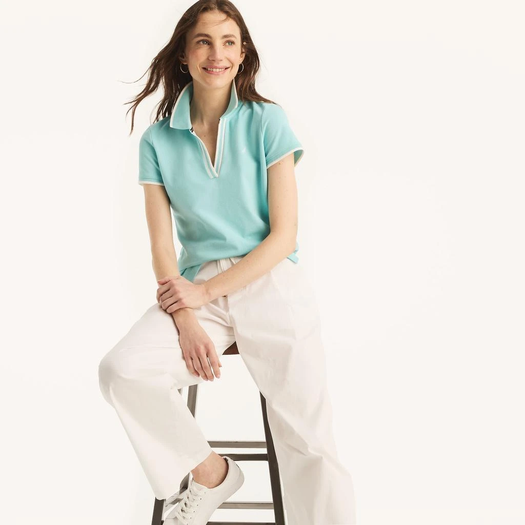 Nautica Womens Sustainably Crafted Deck Polo 3
