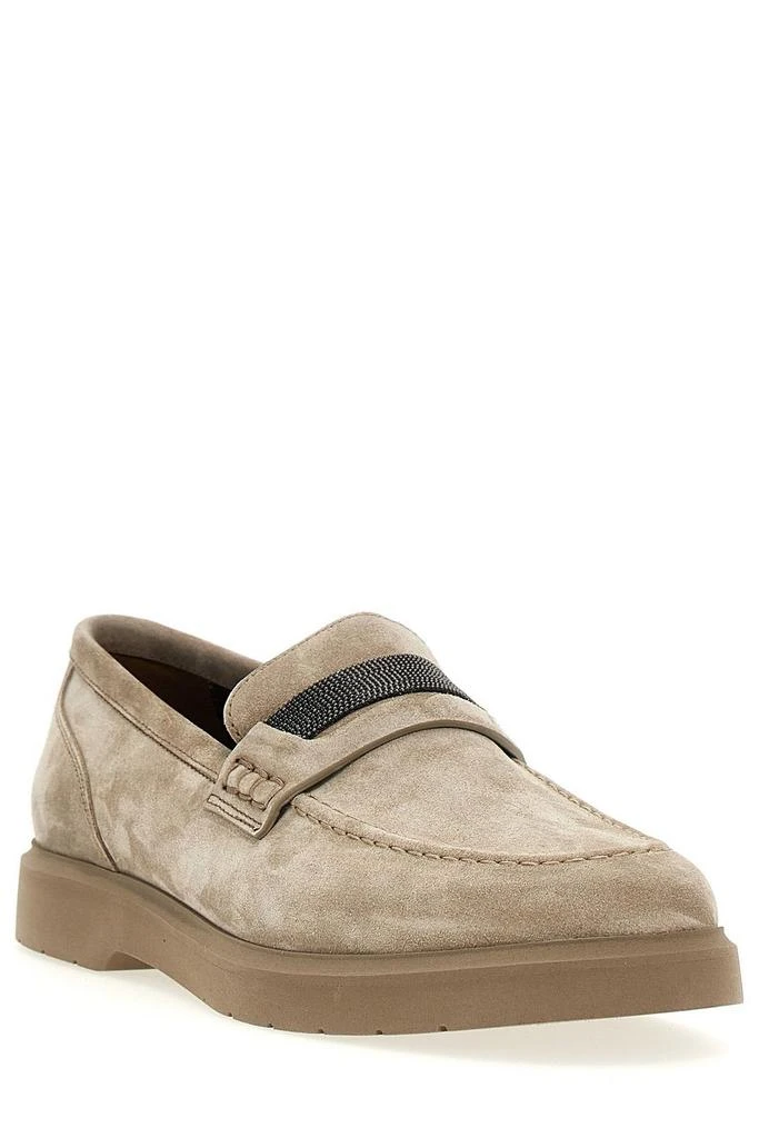 Brunello Cucinelli Brunello Cucinelli Embellished Almond Toe Loafers 2