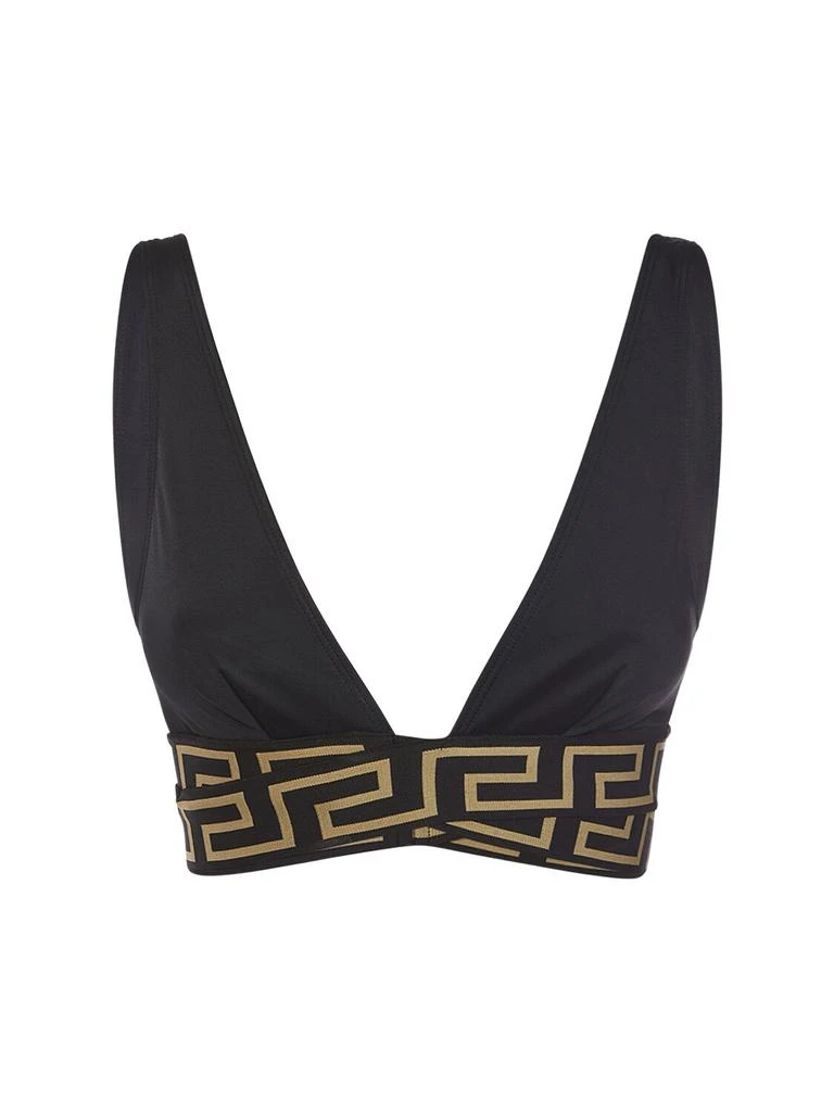 Versace Greca Lycra Triangle Bikini Top 1