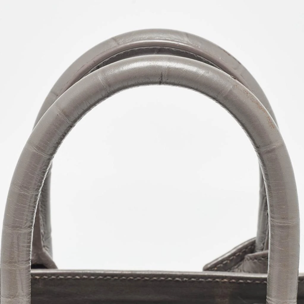 Yves Saint Laurent Saint Laurent Grey Croc Embossed Leather Nano Classic Sac De Jour Tote 9