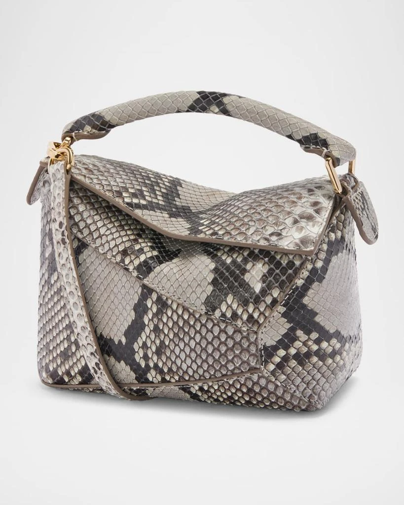 Loewe Puzzle Edge Mini Top-Handle Bag in Python 1
