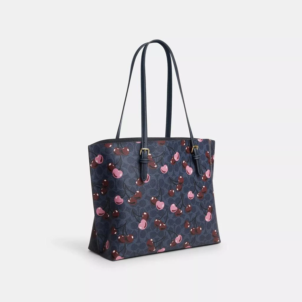 Coach Mollie Tote In Signature Canvas With Cherry Print 2