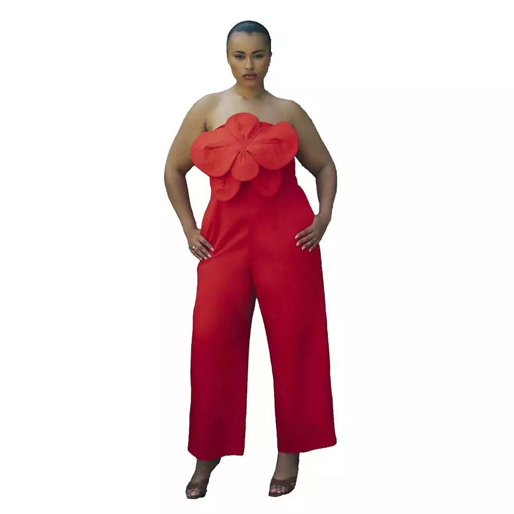 ELOQUII Women
s Flower Jumpsuit
