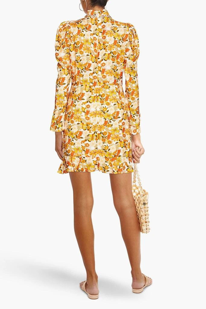 Sandro Ruched floral-jacquard mini dress 3