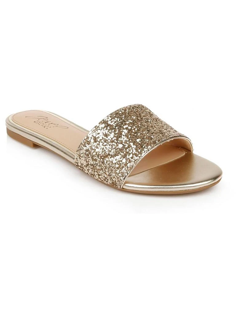 Badgley Mischka Dillian Womens Flat Slip On Dressy Slide Sandals 5